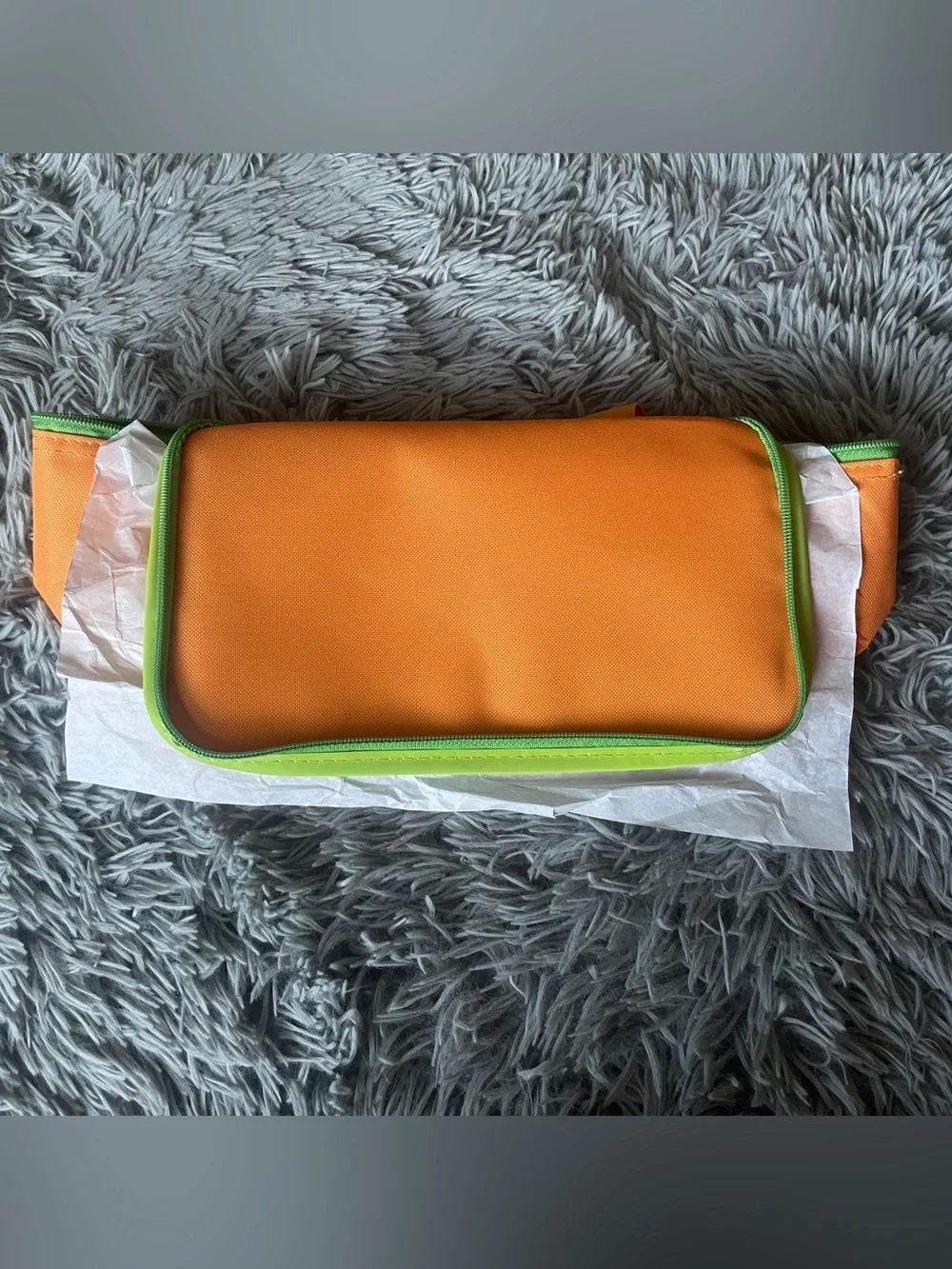 NWT Trader Joe's Mini Insulated Bag in orange and green color